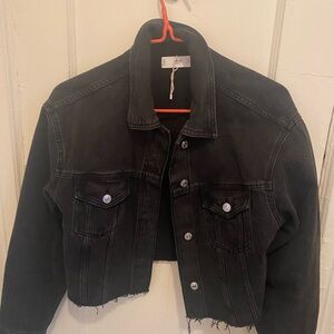 Mango Charcoal Denim Women's Jacket